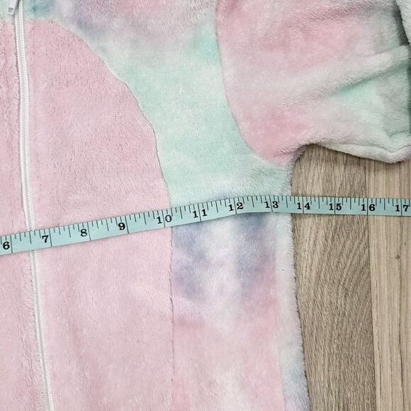 MODERN KIDS Girls Rainbow Unicorn Fleece Zip Up Body Suit Costume Pajama Size... - Picture 6 of 8